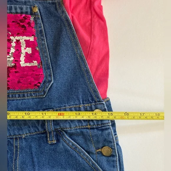 Chillipop | Girl Denim Overall Shorts & Top - Picture 5 of 6